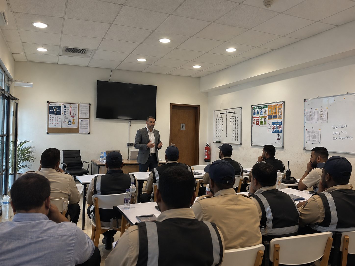 AlFursan AlOula security personnel during a classroom training session